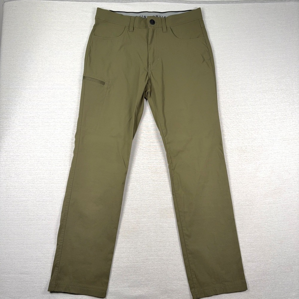 Orvis Tech Pants Mens Size 32x32 Green Nylon Spandex Straight
